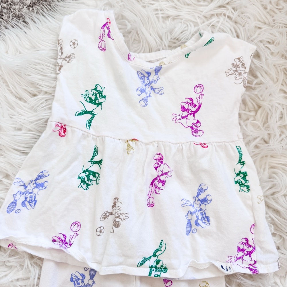 Baby Gap x Disney | Minnie Mouse Sports Matching Peplum Set - Picture 7 of 7